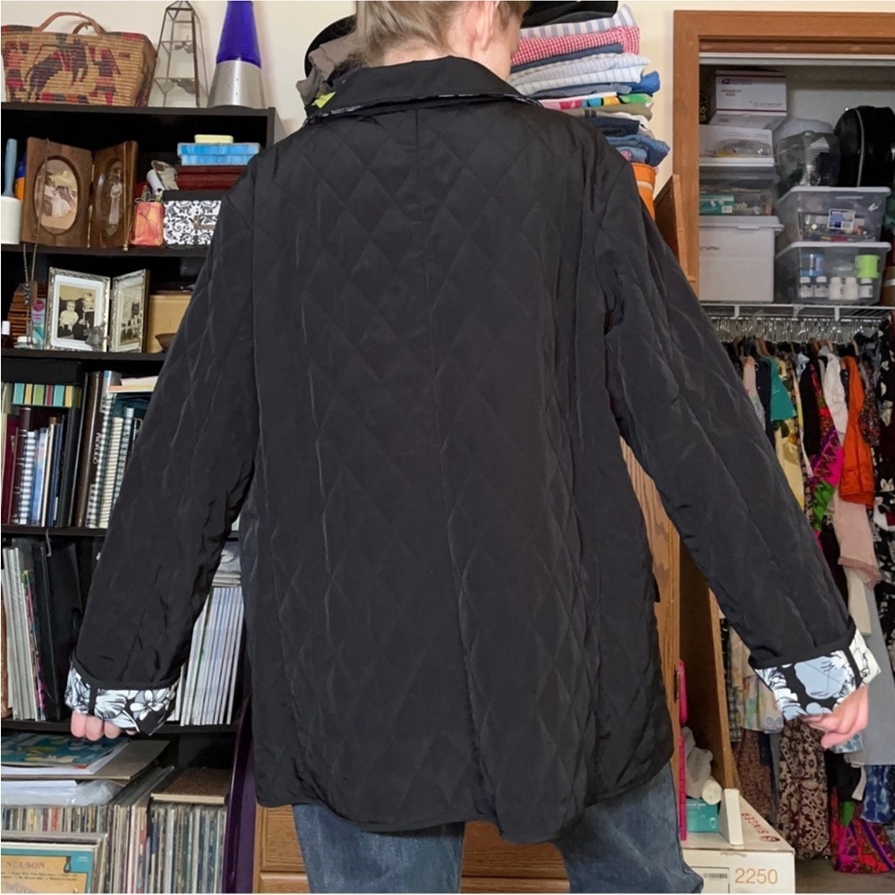 Susan Graver Dark Gray Quilted Puffer Coat - Picture 6 of 12